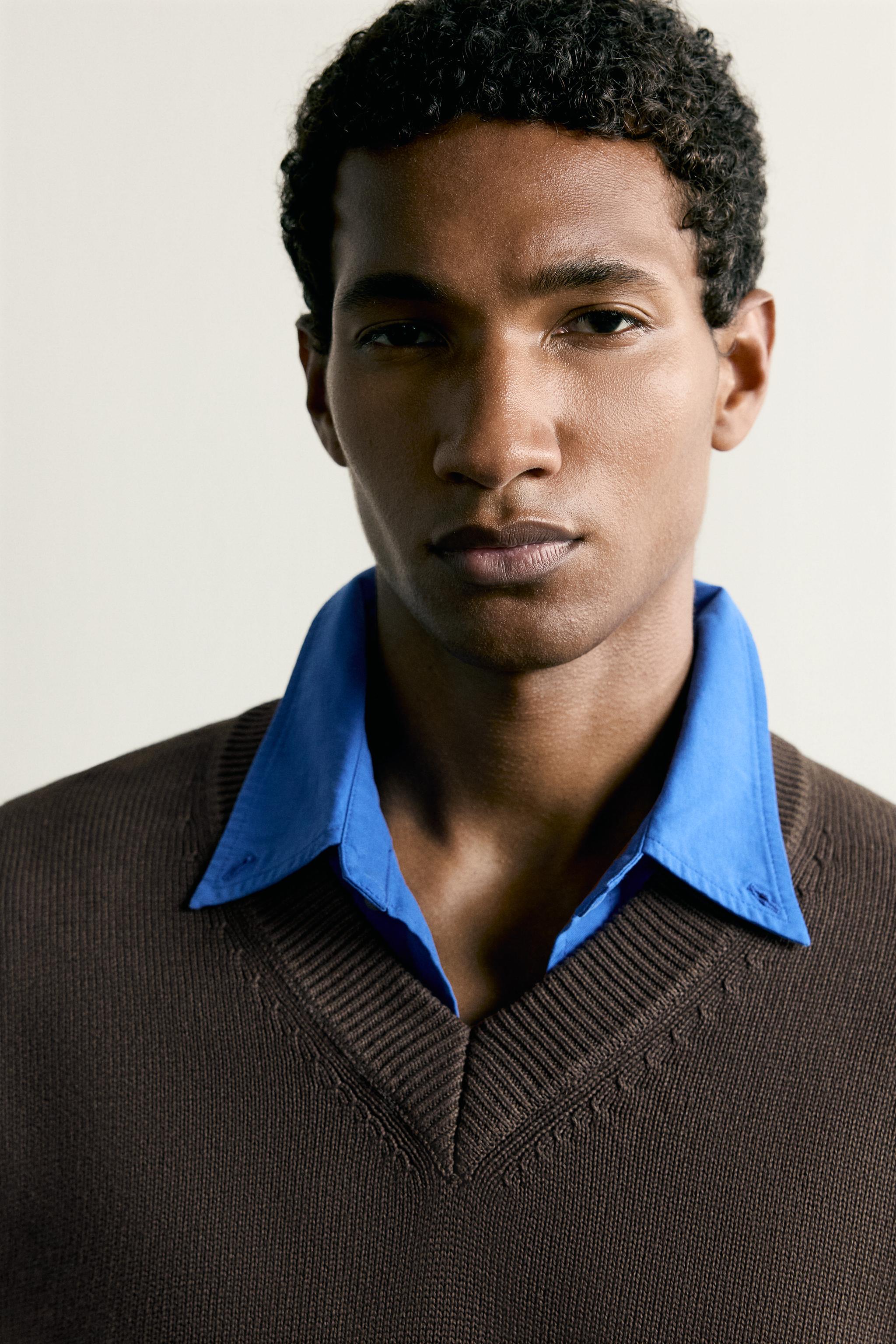 REGULAR FIT V-NECK JUMPER